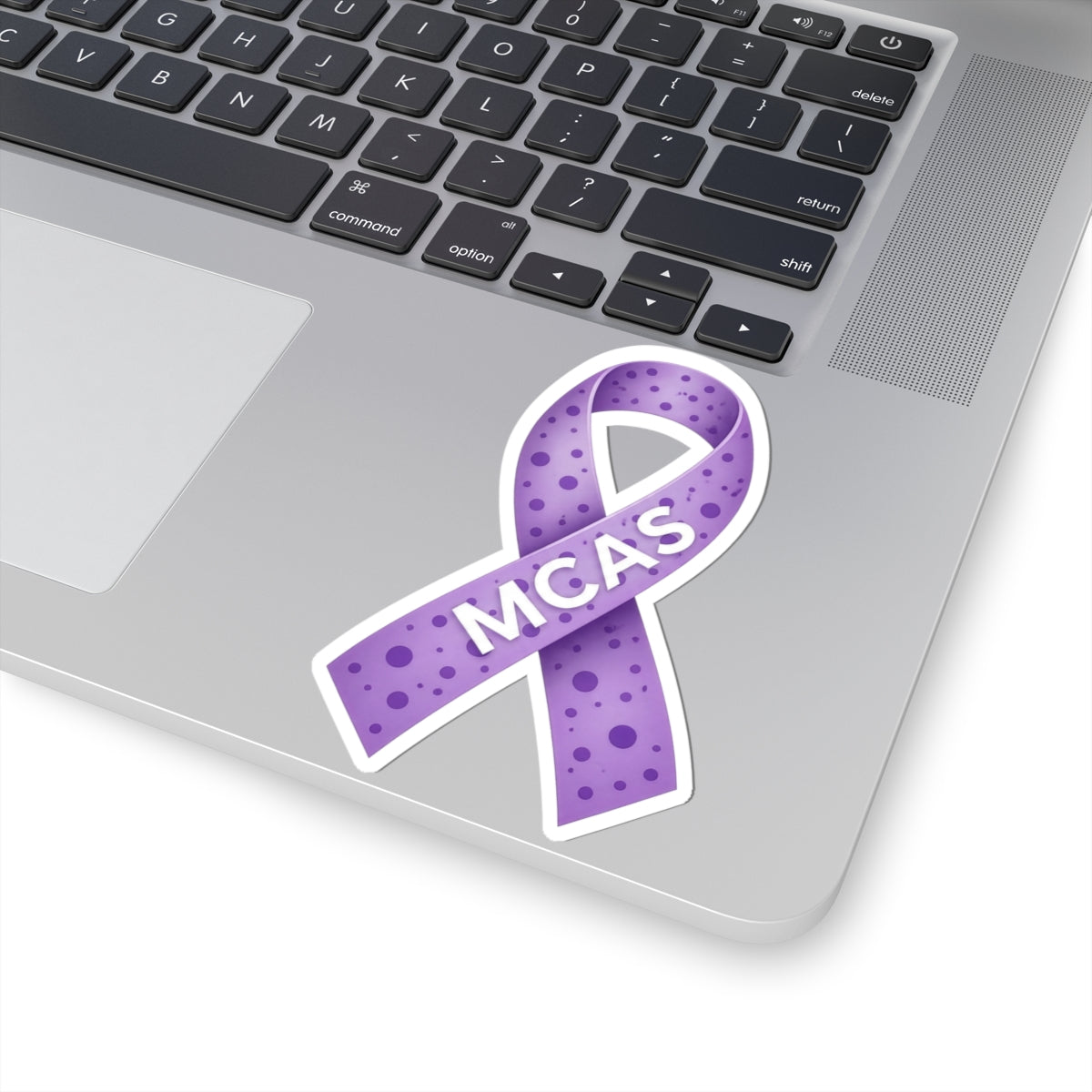 MCAS Awareness Ribbon Sticker | Purple Polka Dot Decal