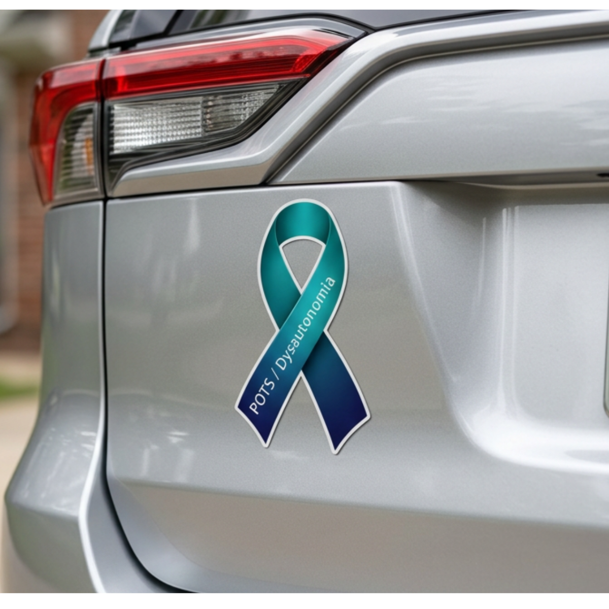 POTS / Dysautonomia Awareness Ribbon Magnet | Teal Dysautonomia Car Decal