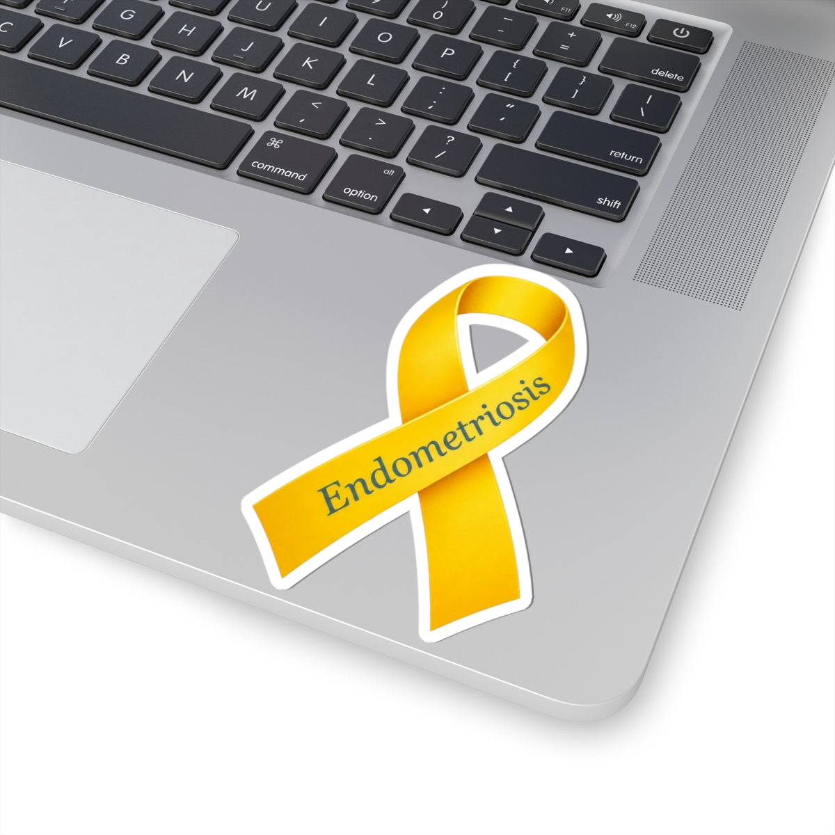 Endometriosis Awareness Ribbon Sticker | Yellow Endo Decal
