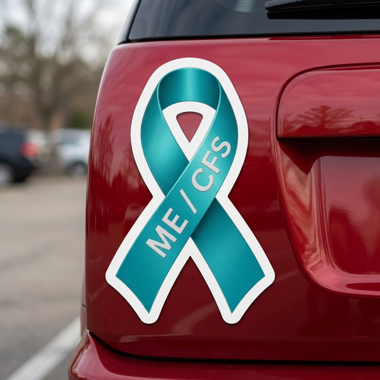 ME/CFS Awareness Ribbon Magnet | Teal Blue CFS Car Decal
