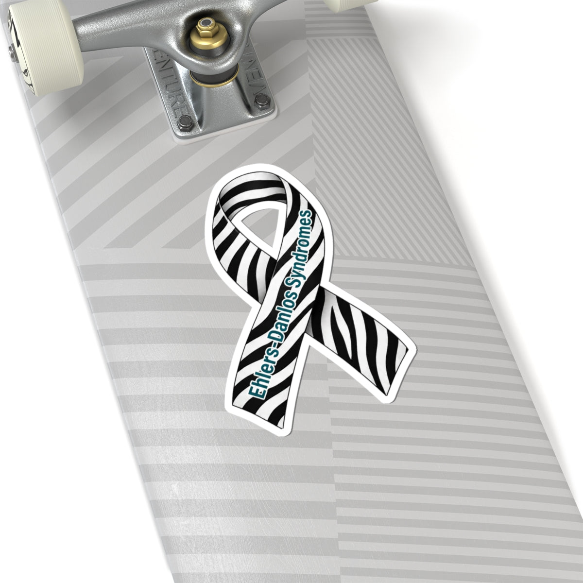 EDS Awareness Ribbon Sticker | Zebra Stripe Vinyl Decal