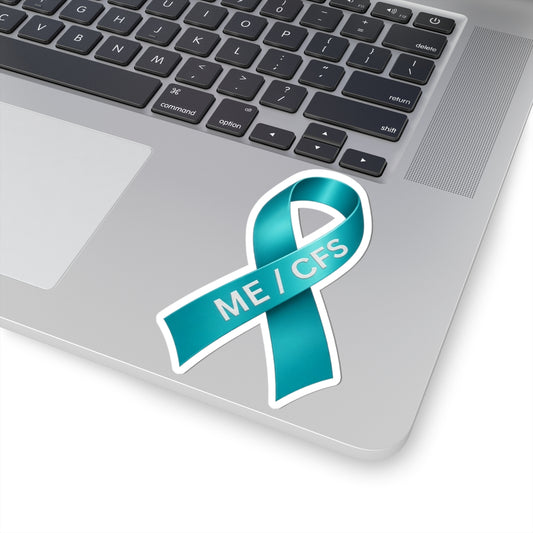 ME/CFS Awareness Ribbon Sticker | Teal Blue CFS Decal